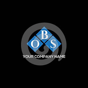 OBS letter logo design on BLACK background. OBS creative initials letter logo concept. OBS letter design