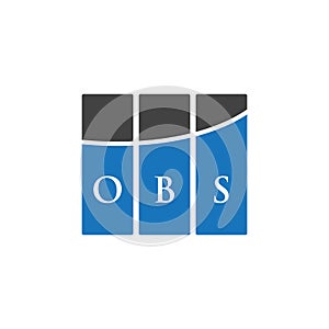 OBS letter logo design on WHITE background. OBS creative initials letter logo concept. OBS letter design.OBS letter logo design on