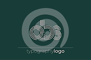 OBS modern geometric typography logo