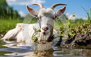 Observant Goat | Midjourney