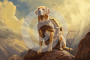 Observant Guide dog. Generate ai