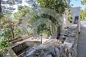 The observation deck Belvedere Tuoro in Capri, Italy