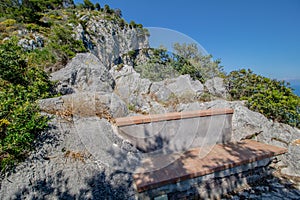 The observation deck Belvedere Tuoro in Capri, Italy