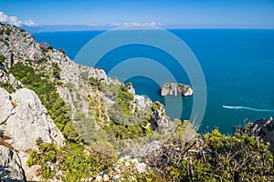 The observation deck Belvedere Tuoro in Capri, Italy