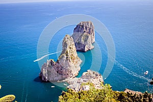 The observation deck Belvedere Tuoro in Capri, Italy