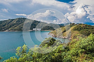 Observation deck - Cape Promtep. Panoramic view of the sea, Phuket, Thailand