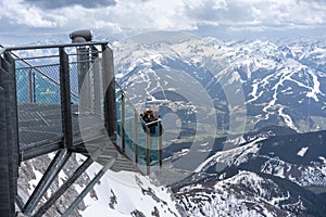 Observation Deck on Dachstein glacier in Spring on Dachstein glacier in Spring