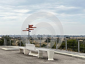 Observation deck overlooking the Gaza Strip