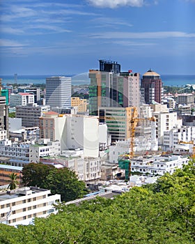 Observation deck on the Port-Louis.Mauritius