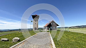 Observation deck in Roprachtice, Czechia. Rozhledna U Borovice. photo