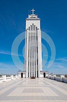 Observation deck and tower of our Lord Jesus Christs Resurrection Basilica in Kaunas.