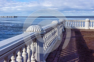 Observation deck. Veiw of the Baltic sea from the Palace and Par