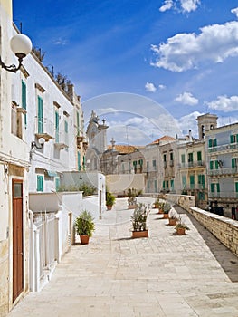 Observation Platform in Molfetta Oldtown. Apulia.