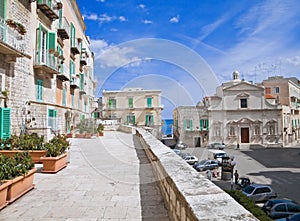 Observation Platform in Molfetta Oldtown. Apulia.