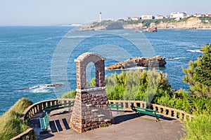 Observation point with arch in Biarritz