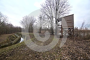 Observation point in a park in the italian countryside