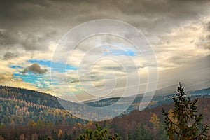 Observation Point Zloty Widok Golden View. Karkonoski National photo