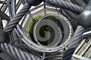 Observation tower in Bachledova valley, view from above the tower.