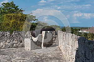 Observation tower on the bird island Isla Pasion, Holbox Island, Mexico photo