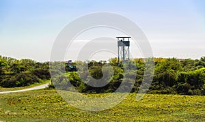 Observation tower in a Dutch dune area