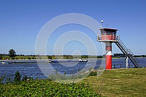 Observation tower near a lake