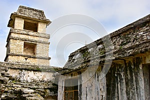 The observation tower at the palace at Palenque, a Maya city state in southern Mexico