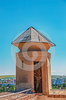 Observation tower on the upper wall of the Nitrograd castle in Nitra, Slovakia