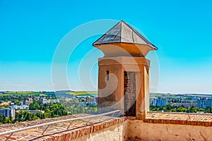 Observation tower on the upper wall of the Nitrograd castle in Nitra, Slovakia