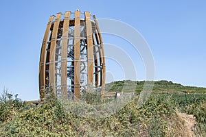 Observation Tower in the village of Mala Trna in the wine region of Tokaj in southeast Slovakia