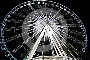 Observation wheel in Asiatique night scene