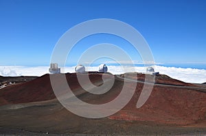 Observatories on Mauna Kea - Big Island, Hawaii