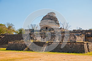 The Observatory at Chichen Itza. Mexico