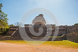 The Observatory at Chichen Itza. Mexico