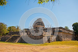 The Observatory at Chichen Itza. Mexico