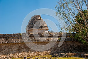 The Observatory at Chichen Itza. Mexico