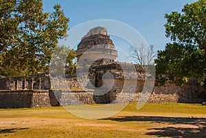 The Observatory at Chichen Itza. Mexico