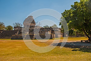 The Observatory at Chichen Itza. Mexico