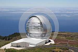 Modern observatory for exploring the universe, La Palma, Spain photo