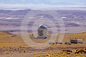 Observatory with salar de Arizaro Salar de Arizaro at the Puna de Atacama, Argentina photo