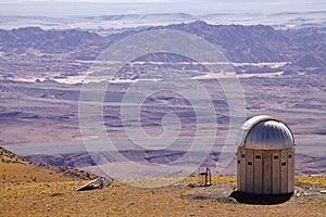 Observatory with salar de Arizaro Salar de Arizaro at the Puna de Atacama, Argentina