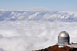 Observatory with a sea of clouds