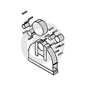observatory telescope watching on planets isometric icon vector illustration