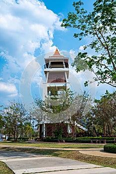 Observatory tower in Mae Moh district