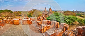 Panorama of Somingyi monastery ruins, Bagan, Myanmar