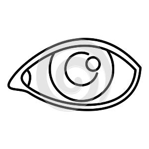 Observe eye icon outline vector. View look