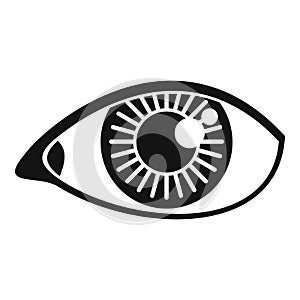 Observe eye icon simple vector. View look