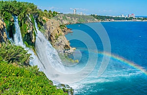 Observe the Lower Duden Waterfall, Antalya, Turkey