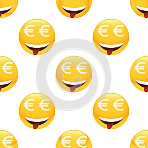 Obsessed by money emoticon pattern