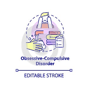 Obsessive-compulsive disorder concept icon