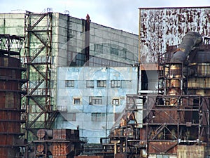 Obsolete factory buildings photo